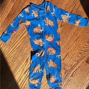 Hanna Andersson Blue Mammoth Print Kids Pajama Set